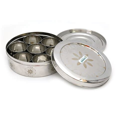 coconut stainless steel masala box|coconut store kitchen utensils.